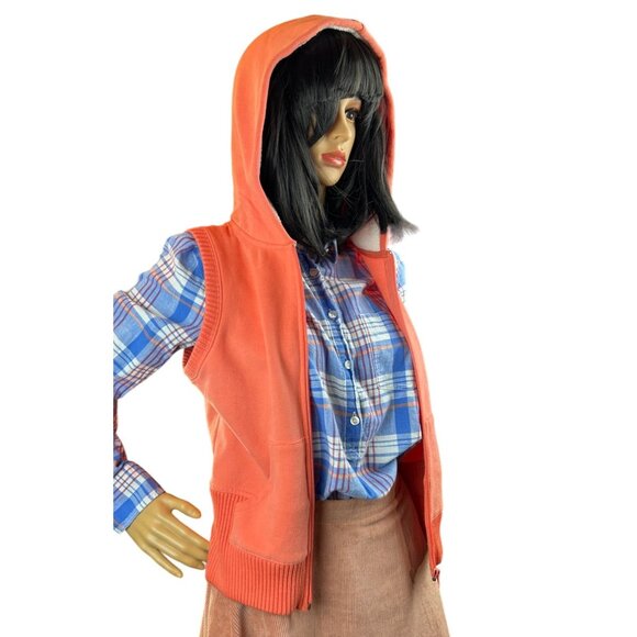 Arizona Jean Co Womens Fleece Hooded Lined Vest M NWT Peach Active - Picture 5 of 8